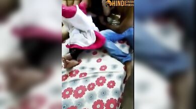Mausi palak ko bhanje ne dost ke sath choda